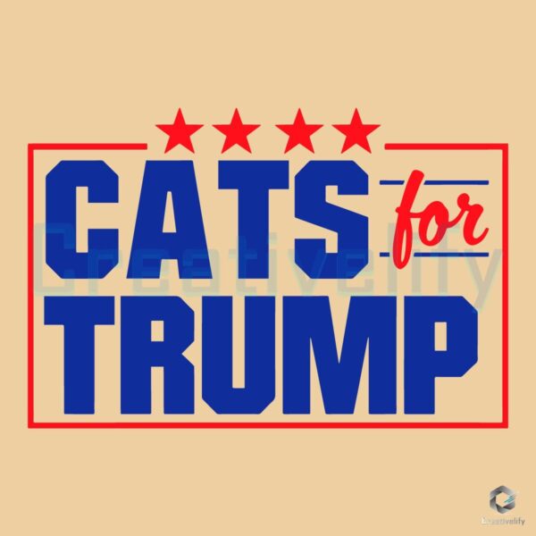 Cats For Trump Election 2024 SVG