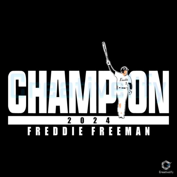 Champion 2024 Freddie Freeman LA SVG