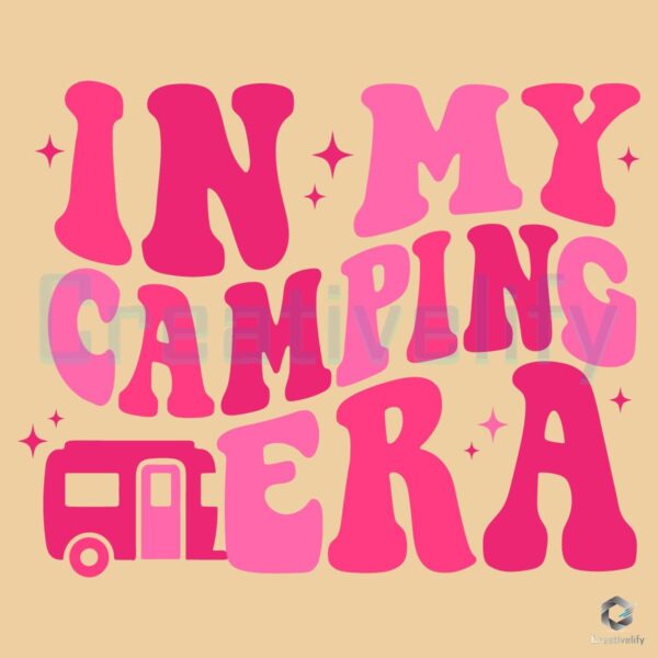 Chic Pink Camping Theme SVG