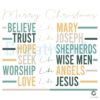 Christian Christmas Believe Like Mary Svg