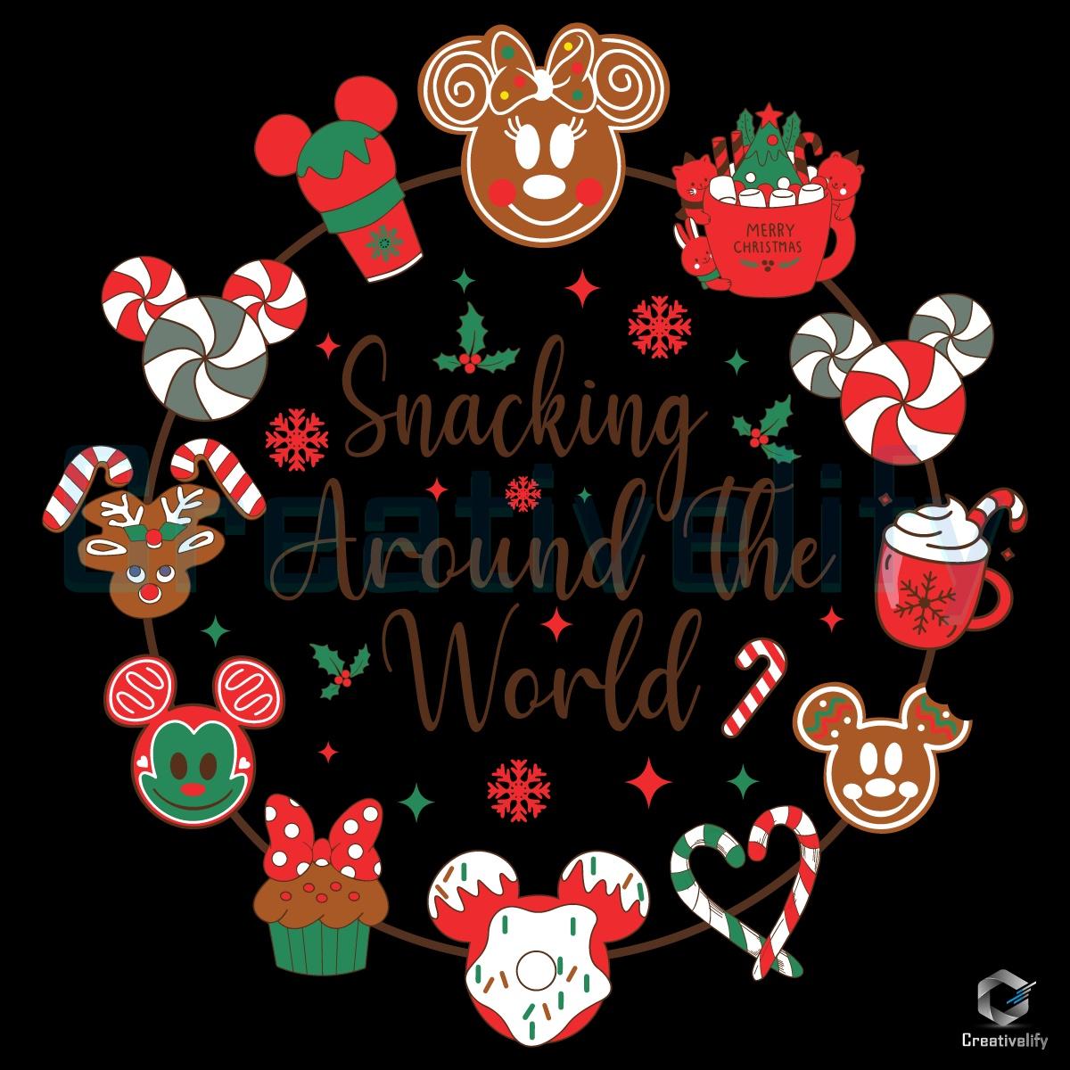 Christmas Doodle Snacking Around The World Png