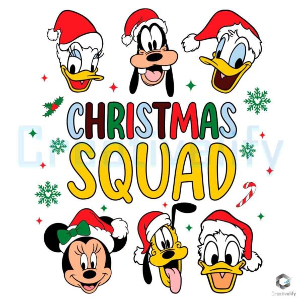 Christmas Squad Mickey Friends Svg