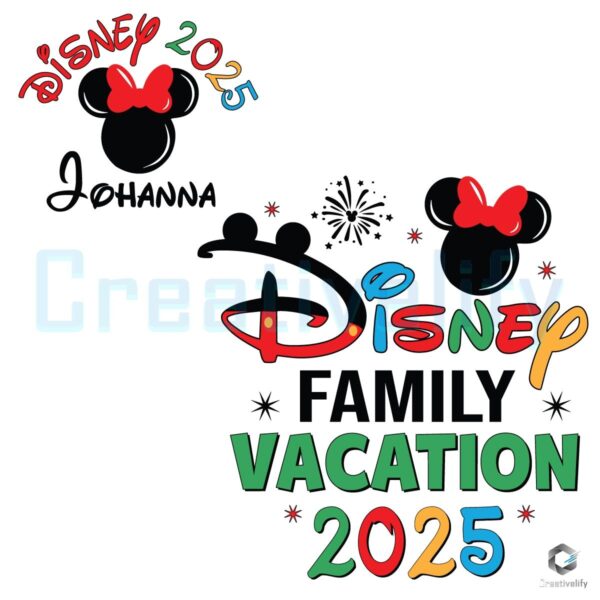 Custom Disney 2025 Family Vacation SVG