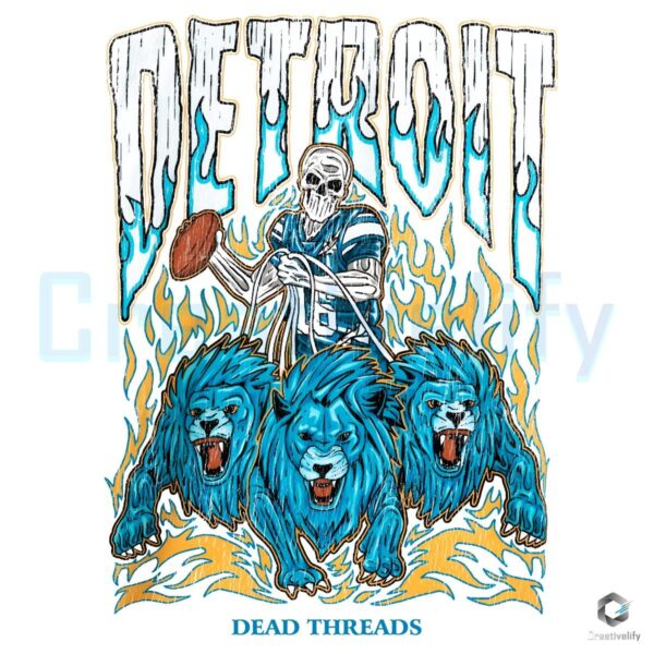 Detroit Lions Football Dead Threads PNG