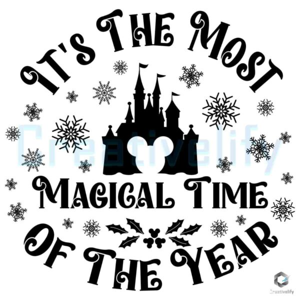 Disney Castle It's The Most Wonderful Time Of The Year SVG