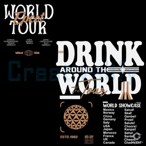 Disney Epcot World Tour Drink Around The World SVG