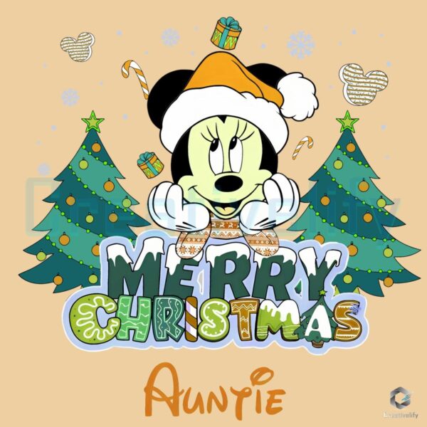 Disney Merry Christmas Auntie Mickey SVG