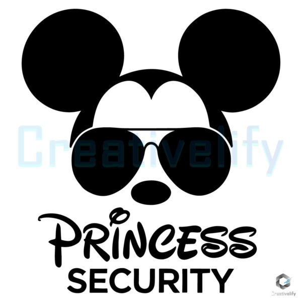 Disney Princess Security Mickey Mouse Sunglasses SVG