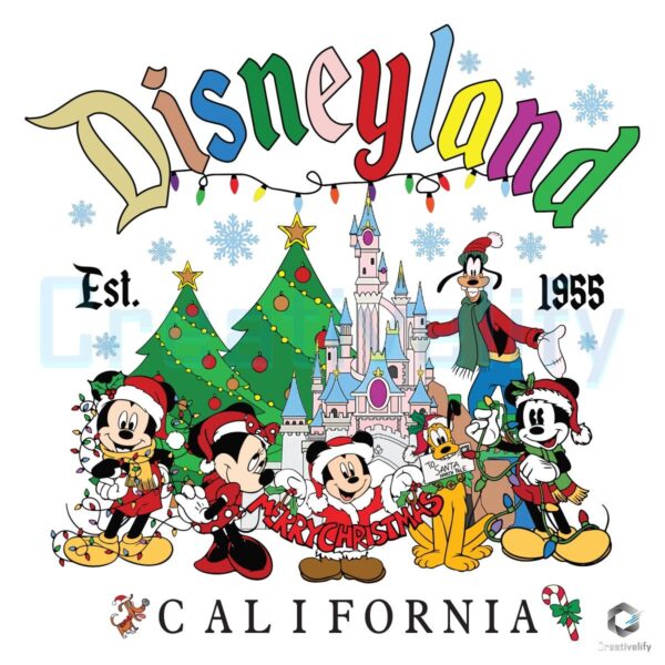 Disneyland Est 1955 California Christmas PNG