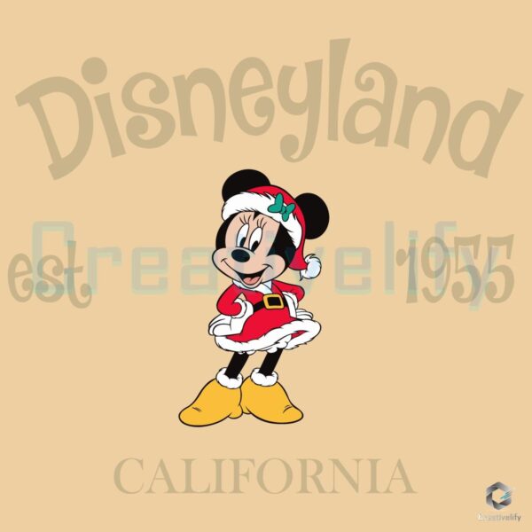 Disneyland Est 1955 California Minnie Christmas SVG