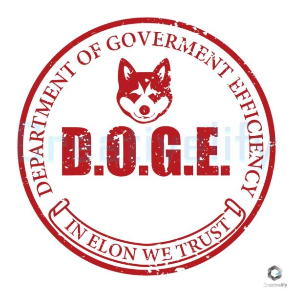 D.O.G.E In Elon We Trust Logo SVG