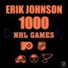 Erik Johnson 1000 NHL Games Hockey SVG