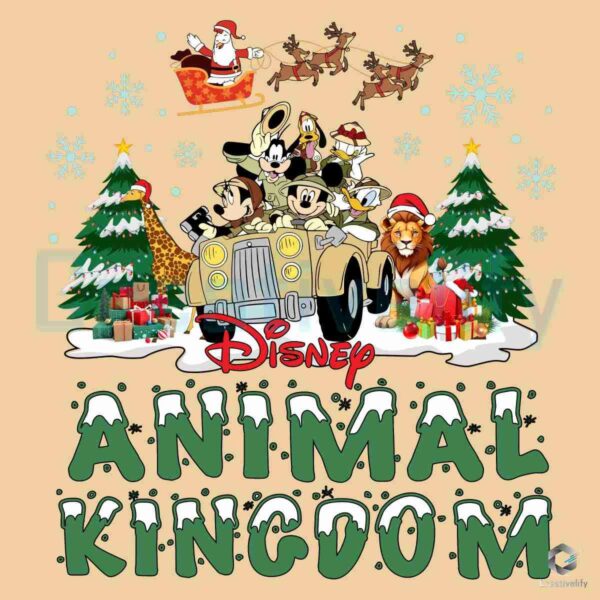 Festive Disney Animal Kingdom Mickey Friends in PNG Format