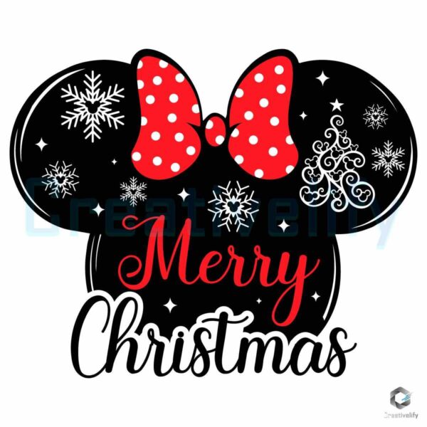 Festive Minnie Mouse SVG for Christmas Joy