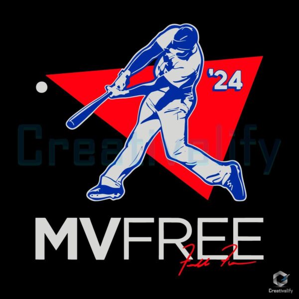 Freddie Freeman 24 MVFree Los Angeles Dodgers SVG