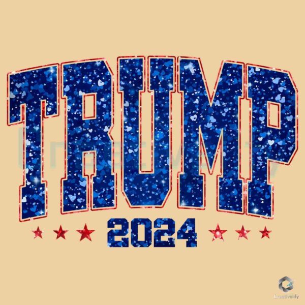 Glitter Trump 2024 Make America Trump Again Png