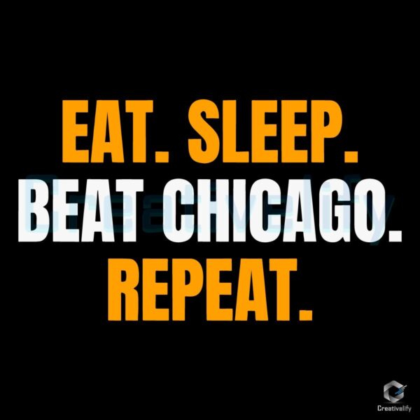 Green Bay Packers SVG Eat Sleep Conquer Chicago Again