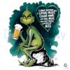 Grinch Loving Heart Clear Mind Full Beer PNG