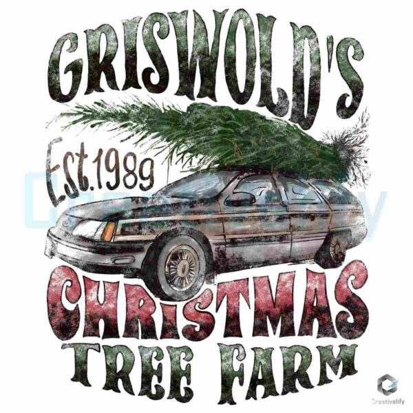 Griswolds Est 1989 Christmas Tree Farm Christmas Movie PNG