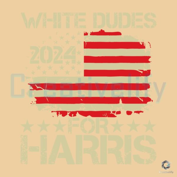 Harris 2024 Election Vintage White Men American Flag SVG