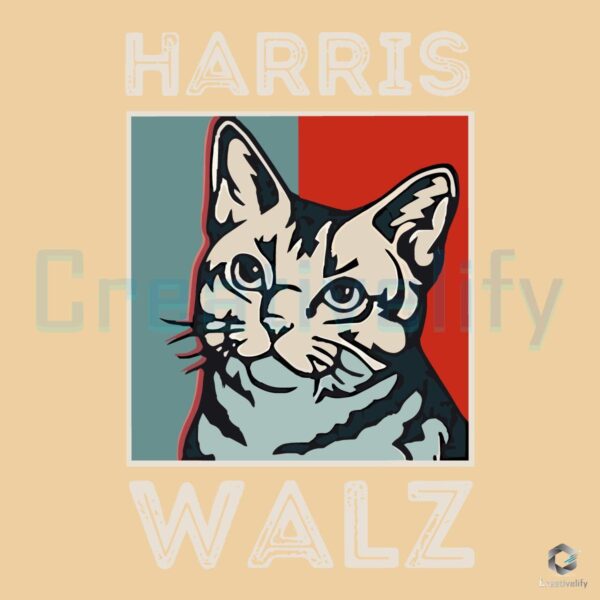 Harris Walz Cat Lady 2024 Election SVG