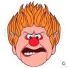 Heat Miser Face A Miser Brothers SVG