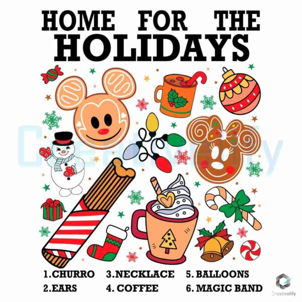 Home For The Holidays Disney Gingerbread SVG