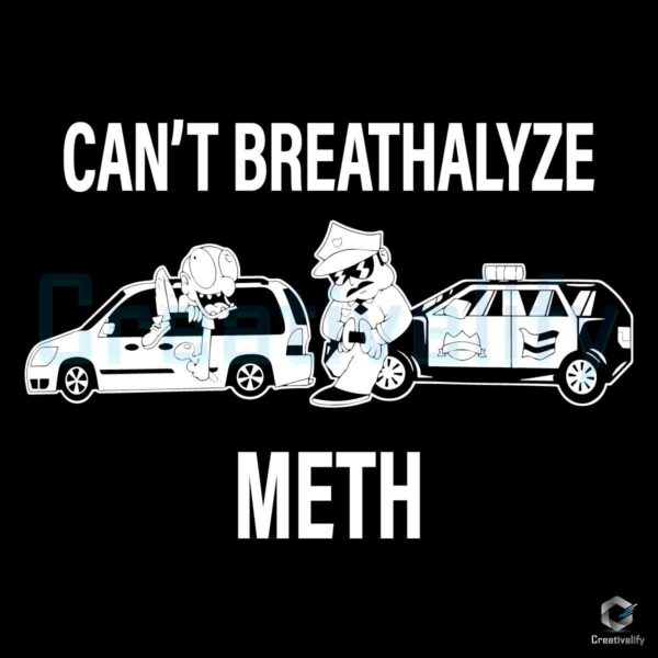 Humorous SVG Meme Breathalyzing Meth Mishap.