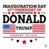 Inauguration Day 47Th President Of US Trump SVG