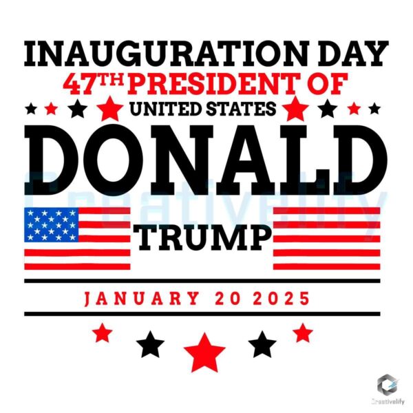 Inauguration Day 47Th President Of US Trump SVG