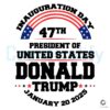 Inauguration Day 47Th President Trump January 2025 SVG