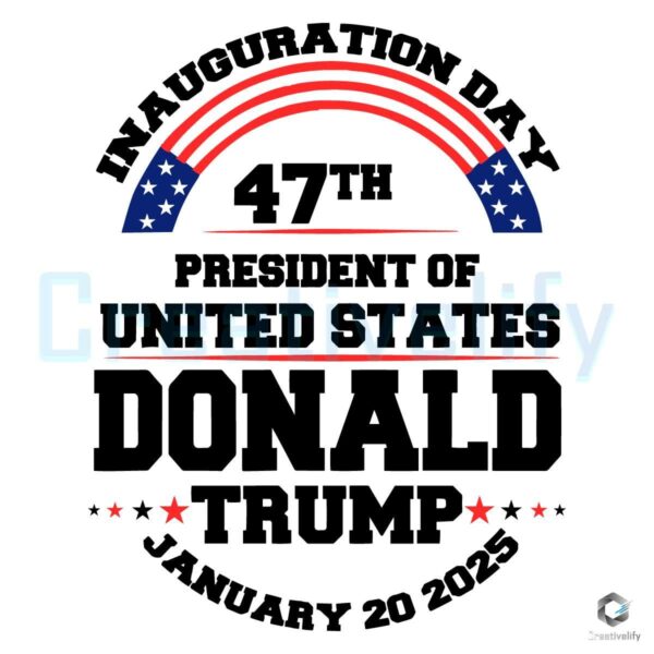 Inauguration Day 47Th President Trump January 2025 SVG