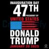 Inauguration Day Donald Trump January 20 2025 SVG