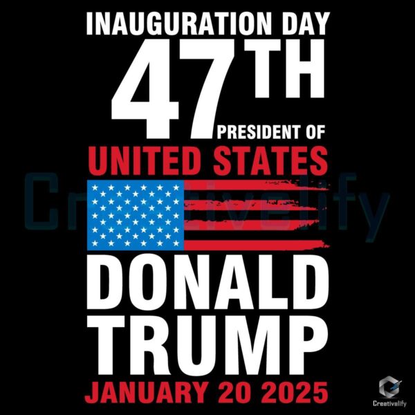 Inauguration Day Donald Trump January 20 2025 SVG