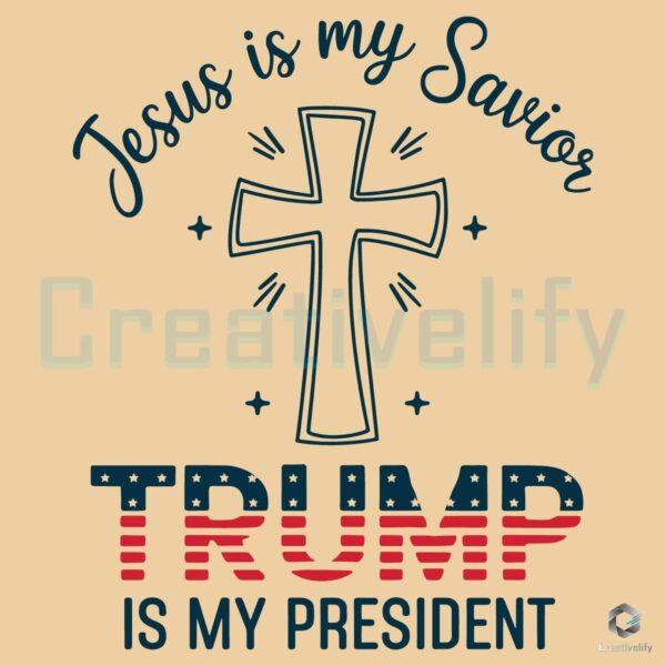 Jesus Saves Trump Leads SVG