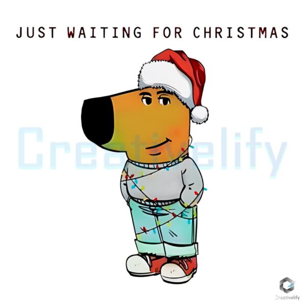 Just Waiting For Christmas Santa Chill Guy PNG