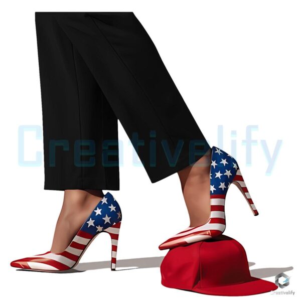 Kamala Harris High Heels Stepping On Red Hat PNG