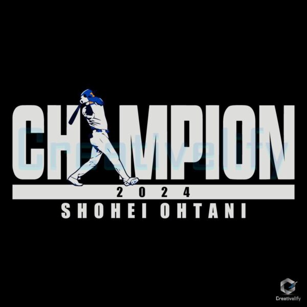 LA Champion 2024 Shohei Ohtani SVG