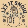 Let It Snow Snowman Winter SVG