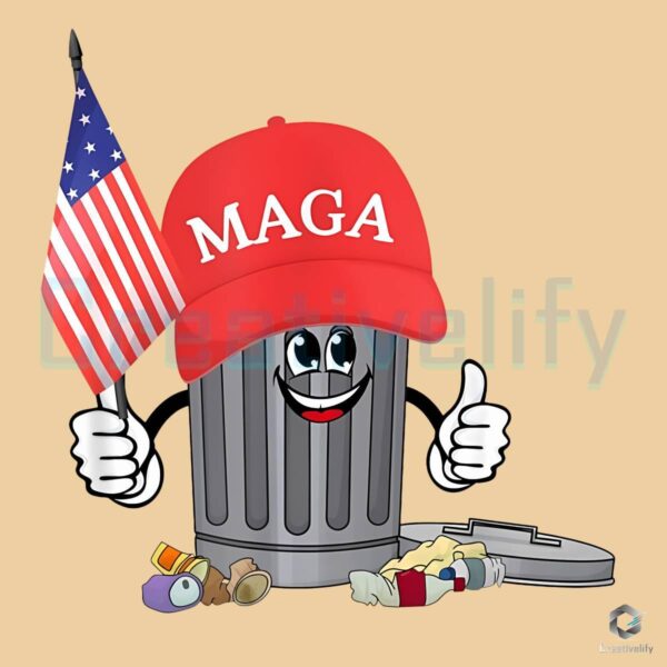 MAGA Garbage Bin Trump 2024 PNG