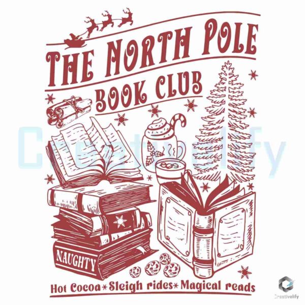 Magical Reads and Cocoa on a Sleigh Ride at North Pole PNG