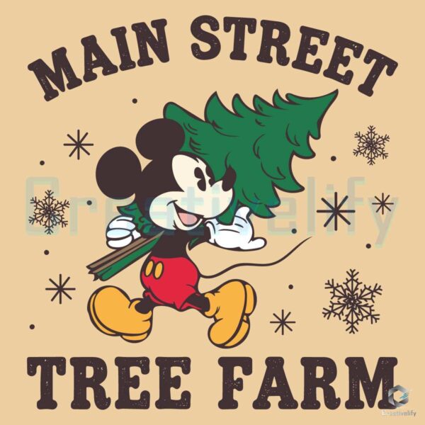 Main Street Tree Farm Mickey Mouse SVG