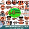 Mega 50 Designs Cincinnati Bengals Bundle SVG