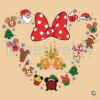 Merry Christmas Minnie Heart Mouse SVG