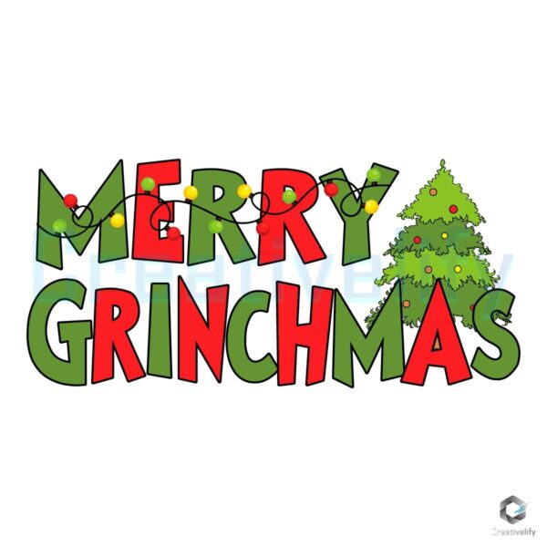 Merry Grinchmas Christmas Grinch SVG