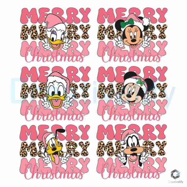 Merry Merry Christmas Mickey Friends SVG