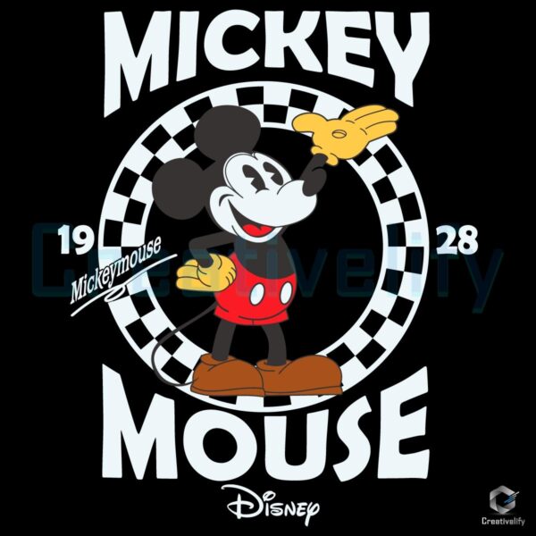 Mickey Mouse Disney Checkered Est 1928 SVG