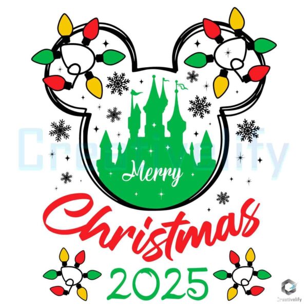 Mickey Mouse Merry Christmas 2025 SVG