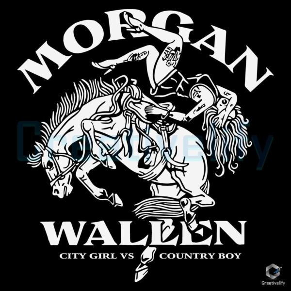 Morgan Wallen City Girl vs Country Boy Song SVG