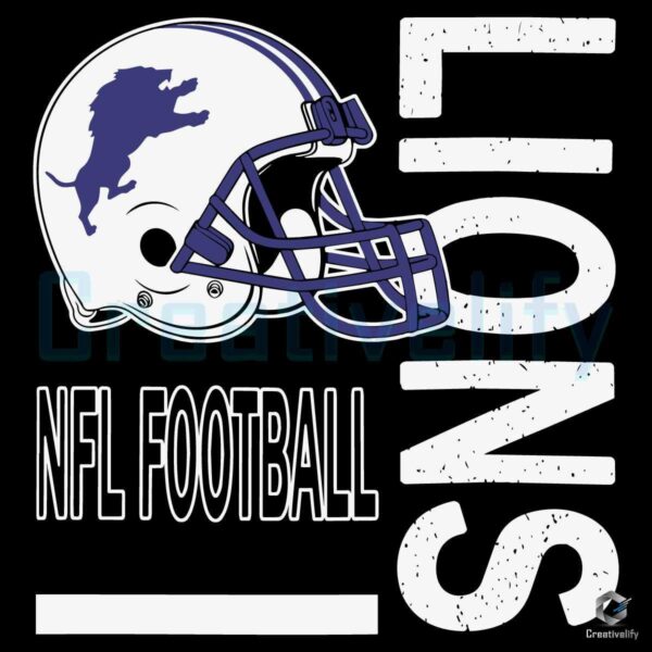 NFL Football Detroit Lions Helmet Logo SVG